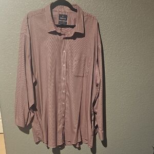 Stafford Men's Burgundy Button Down Shirt